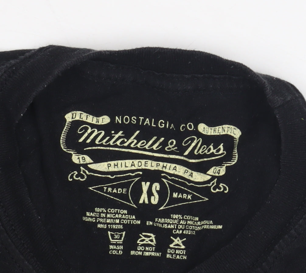 Mitchell & Ness Boys Black XS Graphic NBA T-Shirt