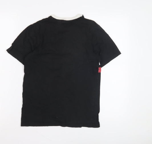 Vans Men's Black Graphic Print T-Shirt, Size M, Crew Neck