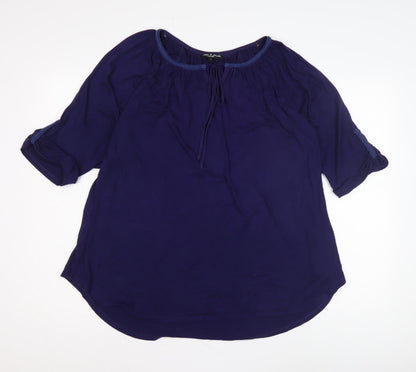 Womens UK Size S Cable & Gauge Blue Tunic Blouse