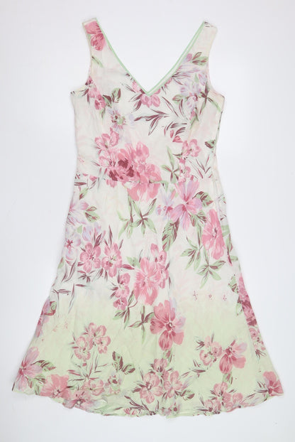 Monsoon Women's Multicoloured Floral V-Neck Dress