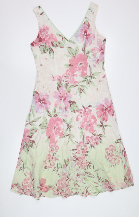 Monsoon Women's Multicoloured Floral V-Neck Dress