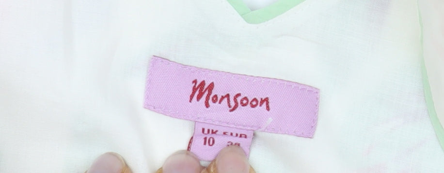 Monsoon Women's Multicoloured Floral V-Neck Dress