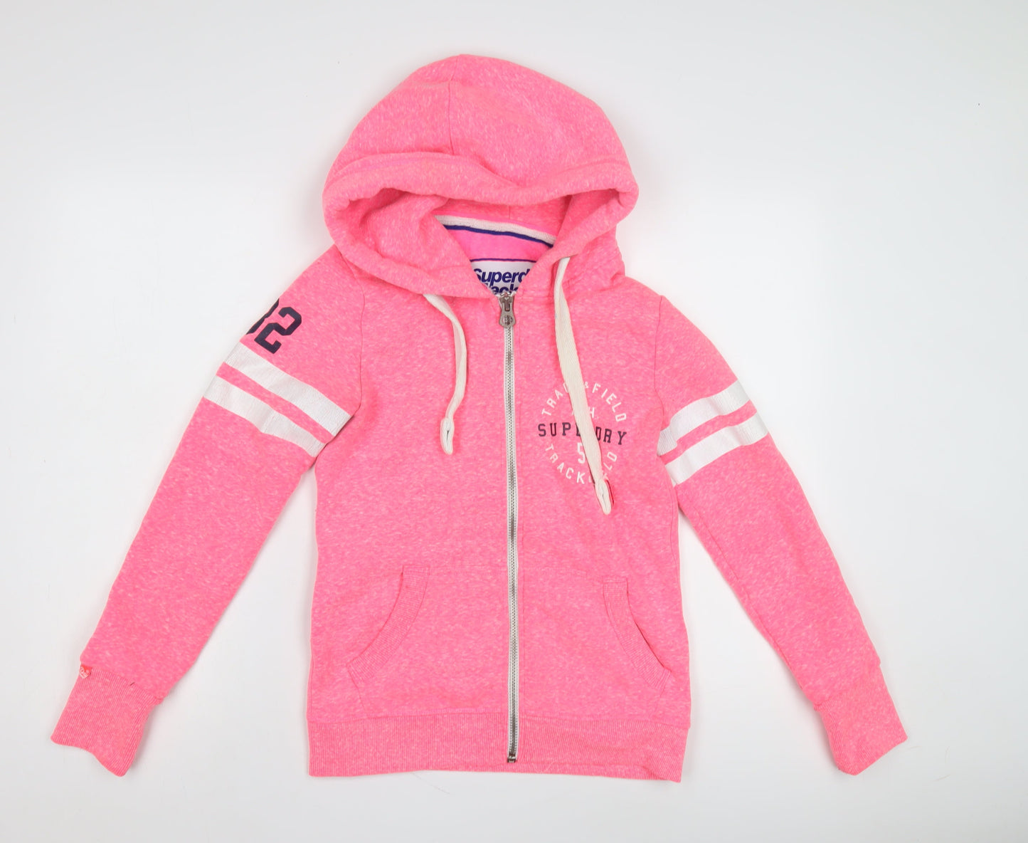 Superdry Women's Pink Full Zip Hoodie, Size S