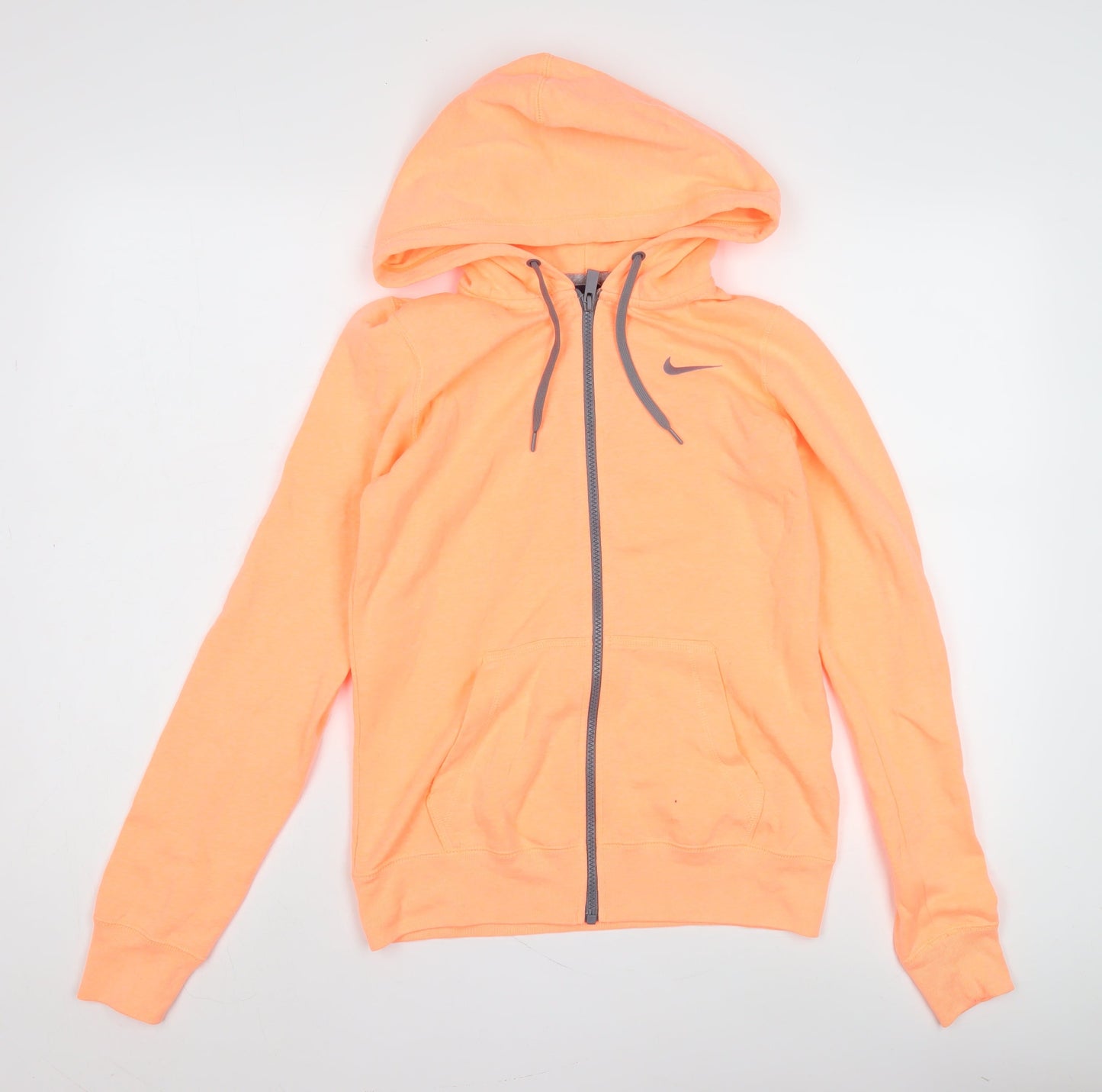 Nike Women's Orange Full Zip Hoodie, S, Lightweight, Casual