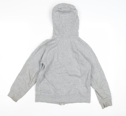 Nike Boys Grey Full Zip Hoodie, 8-10 Years, Logo Accent