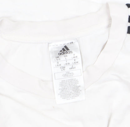 Adidas Unisex White Pullover Sweatshirt L