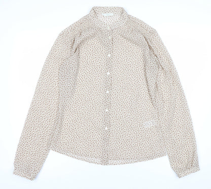 Womens UK Size 10 Marks and Spencer Brown  Button-Up