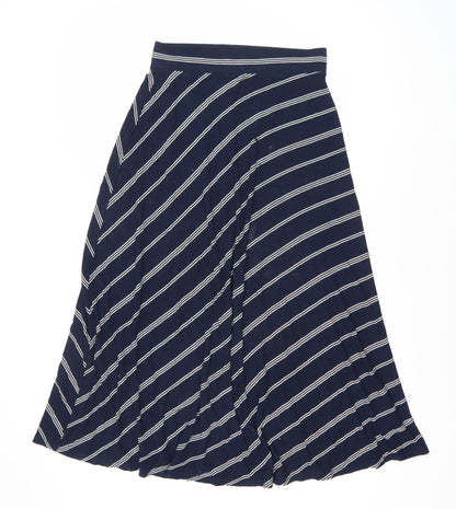 Marks and Spencer Women's Blue Striped Skirt, Size 18