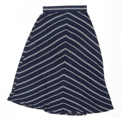 Marks and Spencer Women's Blue Striped Skirt, Size 18