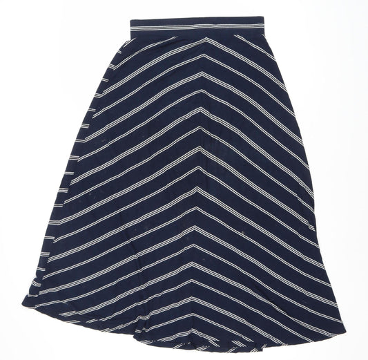 Marks and Spencer Women's Blue Striped Skirt, Size 18
