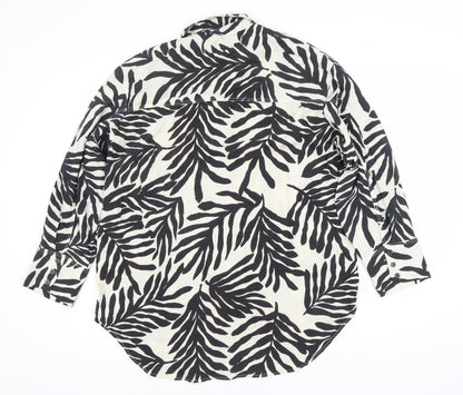 Womens UK Size M H&M Black  Button-Up