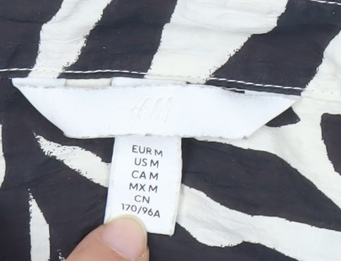 Womens UK Size M H&M Black  Button-Up