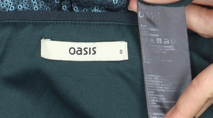 Oasis Women’s Green Sequin Pencil Skirt Size S