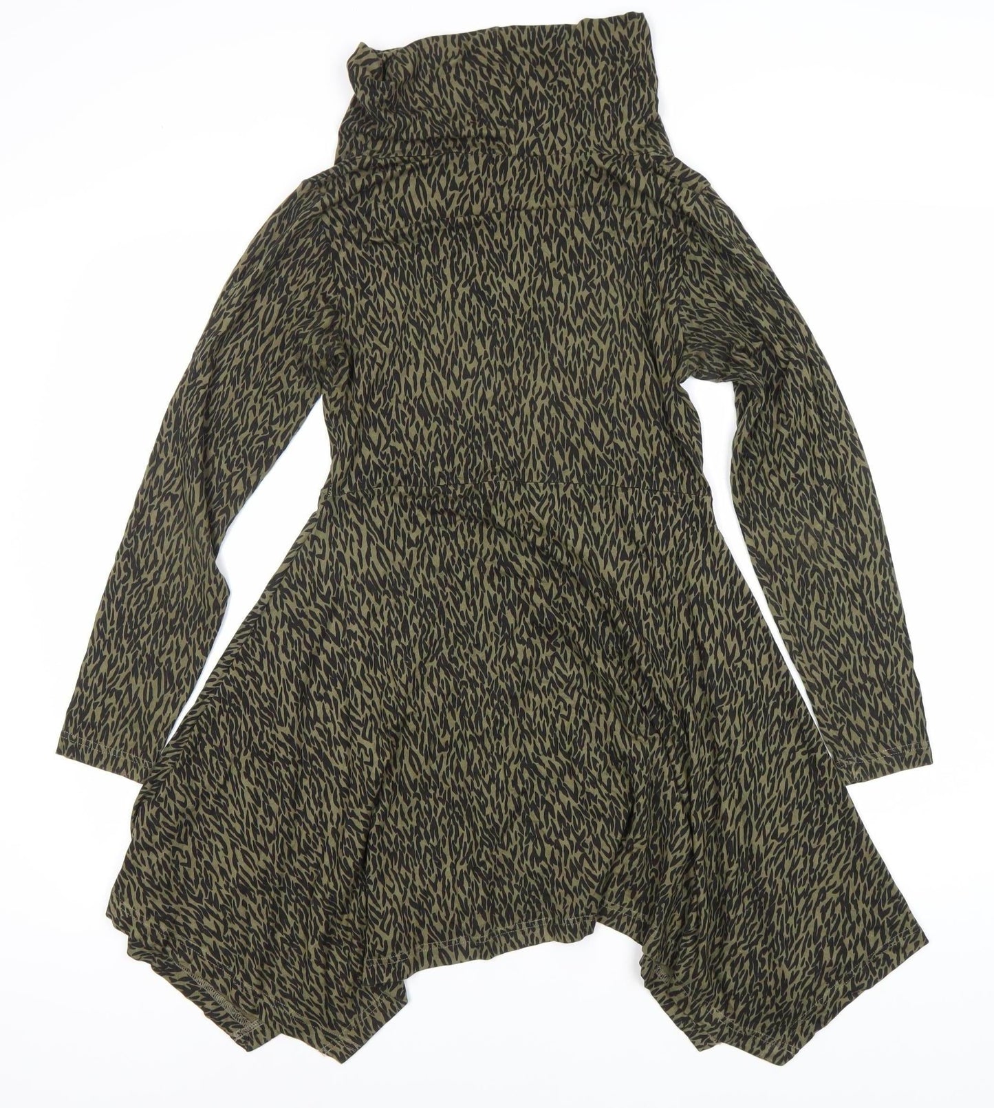 Masai Green Cowl Neck Trapeze Dress S