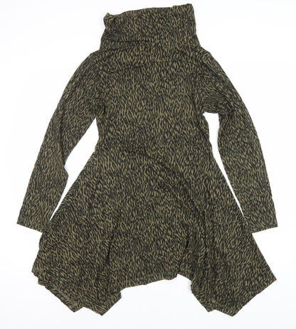 Masai Green Cowl Neck Trapeze Dress S