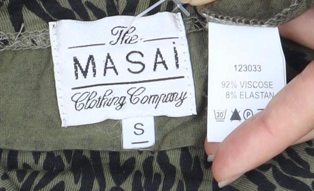 Masai Green Cowl Neck Trapeze Dress S