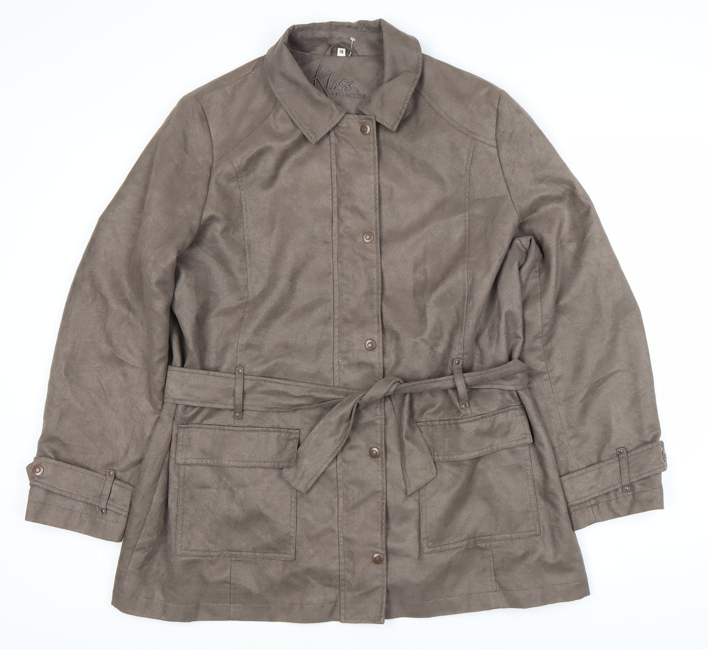 Womens UK Size 18 Klass Collection Brown Basic Jacket