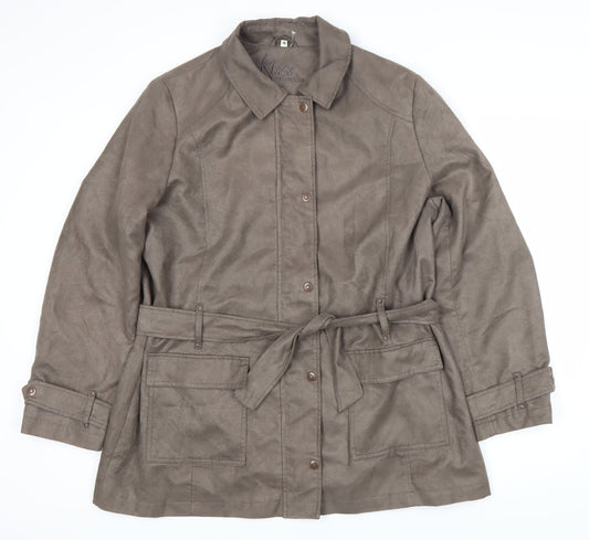 Womens UK Size 18 Klass Collection Brown Basic Jacket