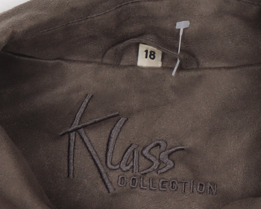 Womens UK Size 18 Klass Collection Brown Basic Jacket