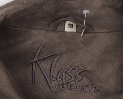 Womens UK Size 18 Klass Collection Brown Basic Jacket