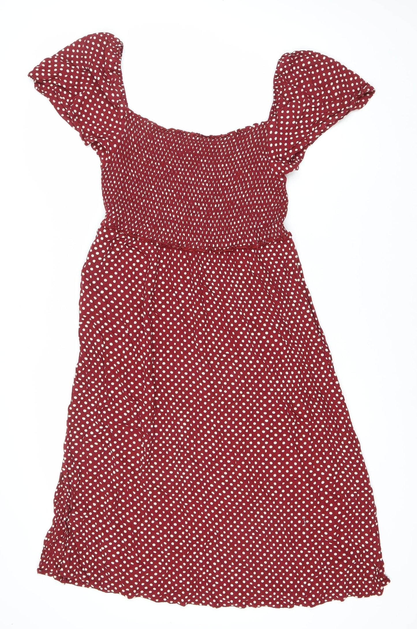 Next Women's Red Polka Dot Dress Size 14