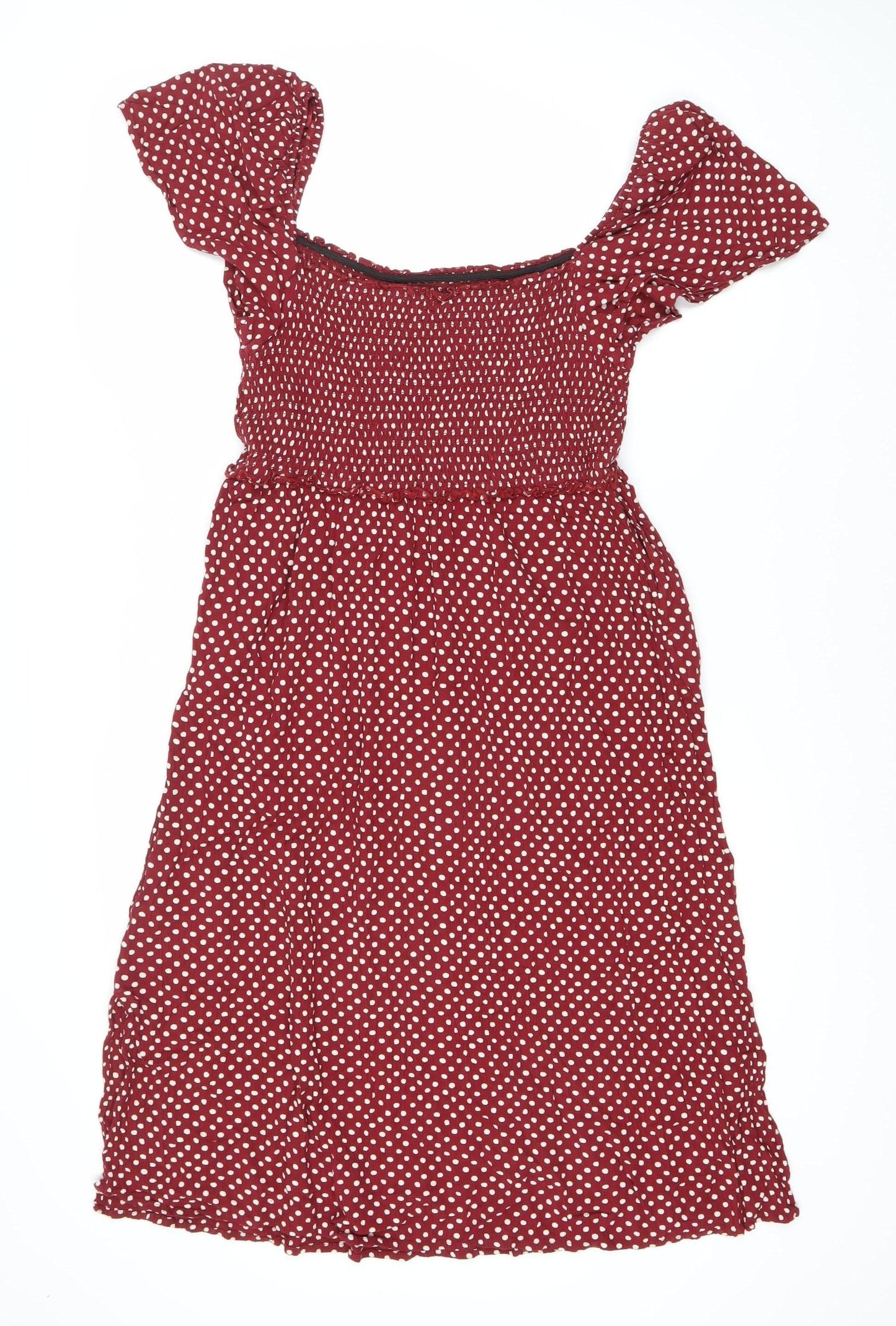 Next Women's Red Polka Dot Dress Size 14