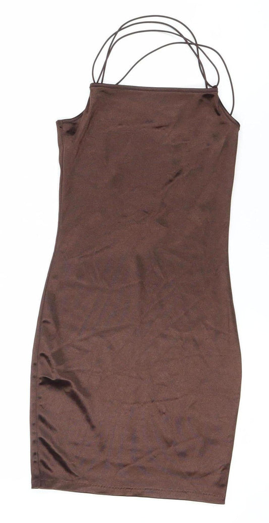DIVIDED Brown Sleeveless Women’s Dress XS