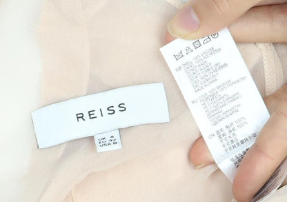Reiss Women's Beige Dress Size 4 Sleeveless Zip