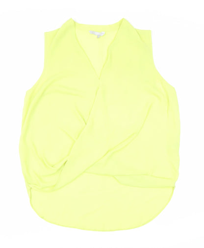 Red Herring Women's Yellow Wrap Blouse Size 14