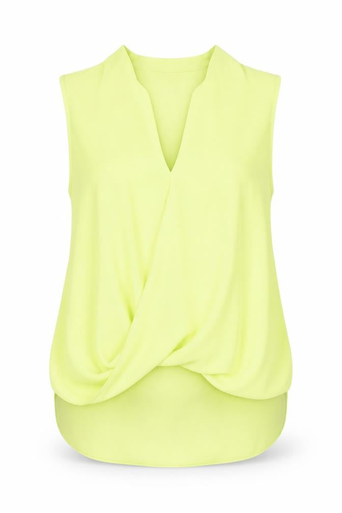 Red Herring Women's Yellow Wrap Blouse Size 14