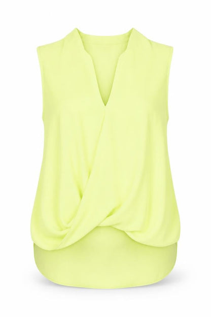 Red Herring Women's Yellow Wrap Blouse Size 14