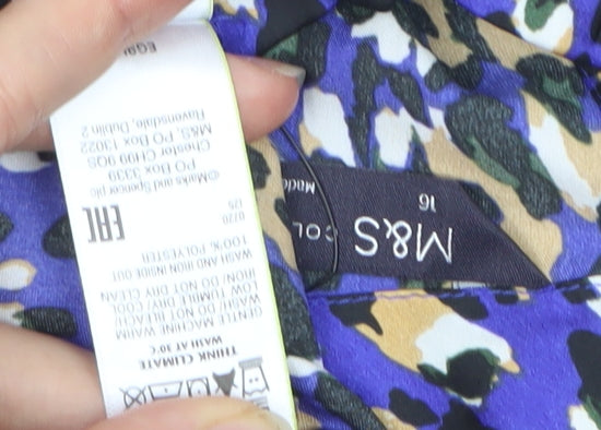 Womens UK Size 16 Marks and Spencer Multicoloured Basic Blouse