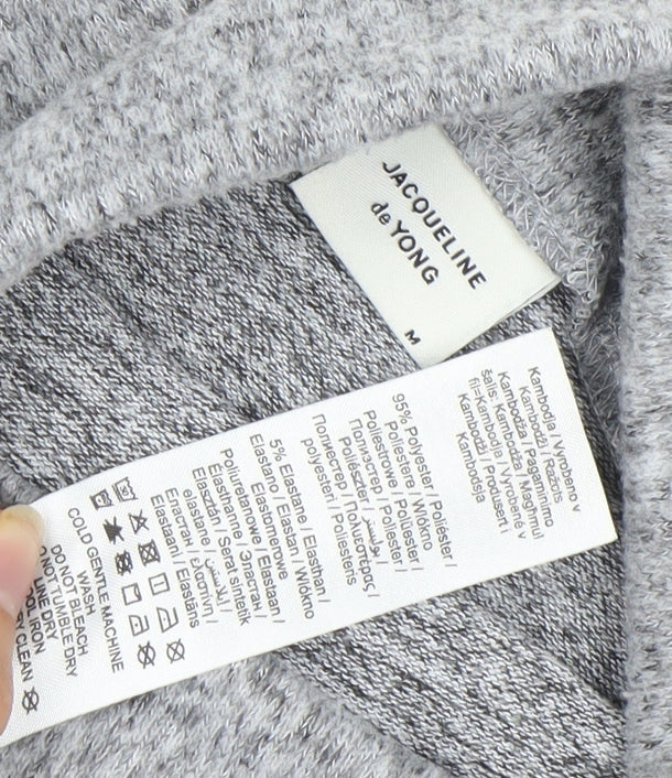 Jacqueline de Yong Women's Grey Knit Dress M