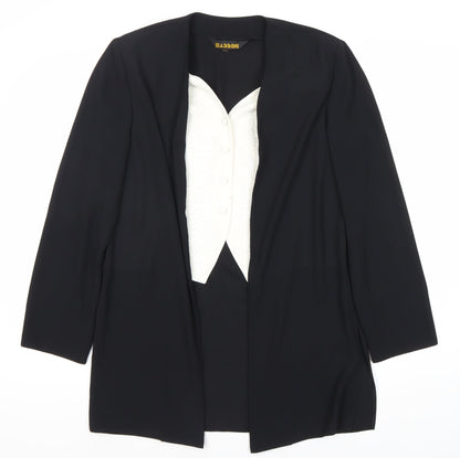 Bassin Women's Black Mid-Length Formal Jacket Size 12