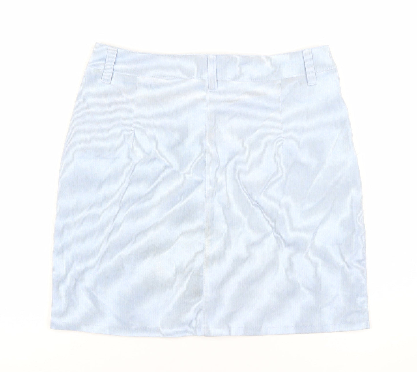 Boohoo Women's Blue Short Skirt, UK 10, Button Detail