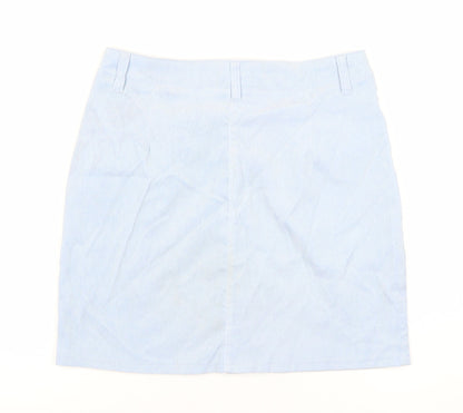 Boohoo Women's Blue Short Skirt, UK 10, Button Detail