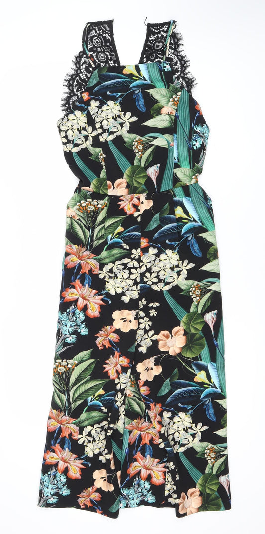 Oasis Women's Multicoloured Floral Jumpsuit UK 8