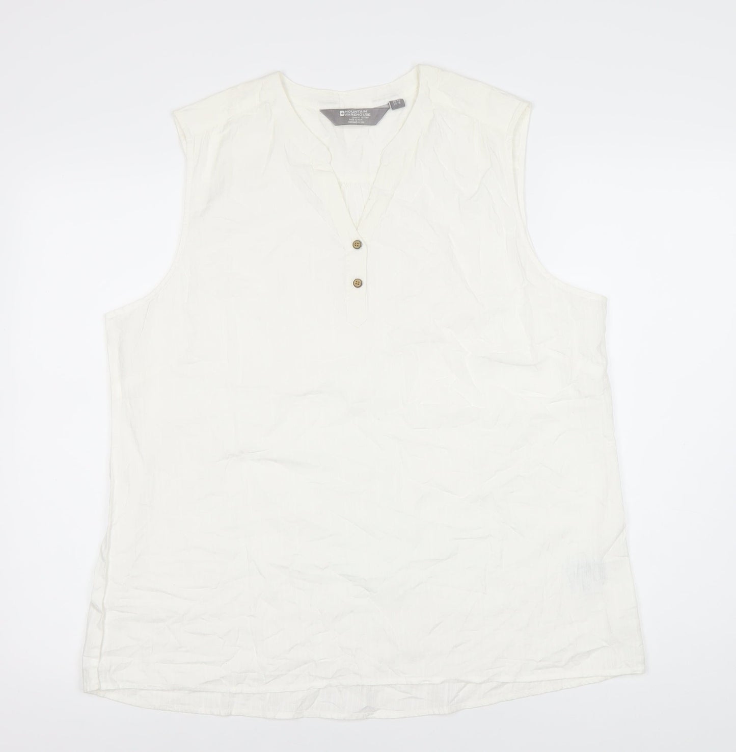 Mountain Warehouse Women's White Sleeveless Top Size 20