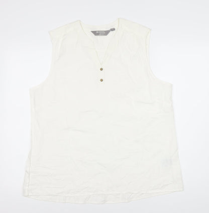 Mountain Warehouse Women's White Sleeveless Top Size 20
