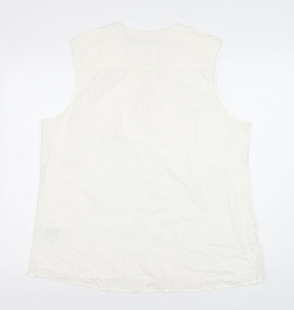 Mountain Warehouse Women's White Sleeveless Top Size 20