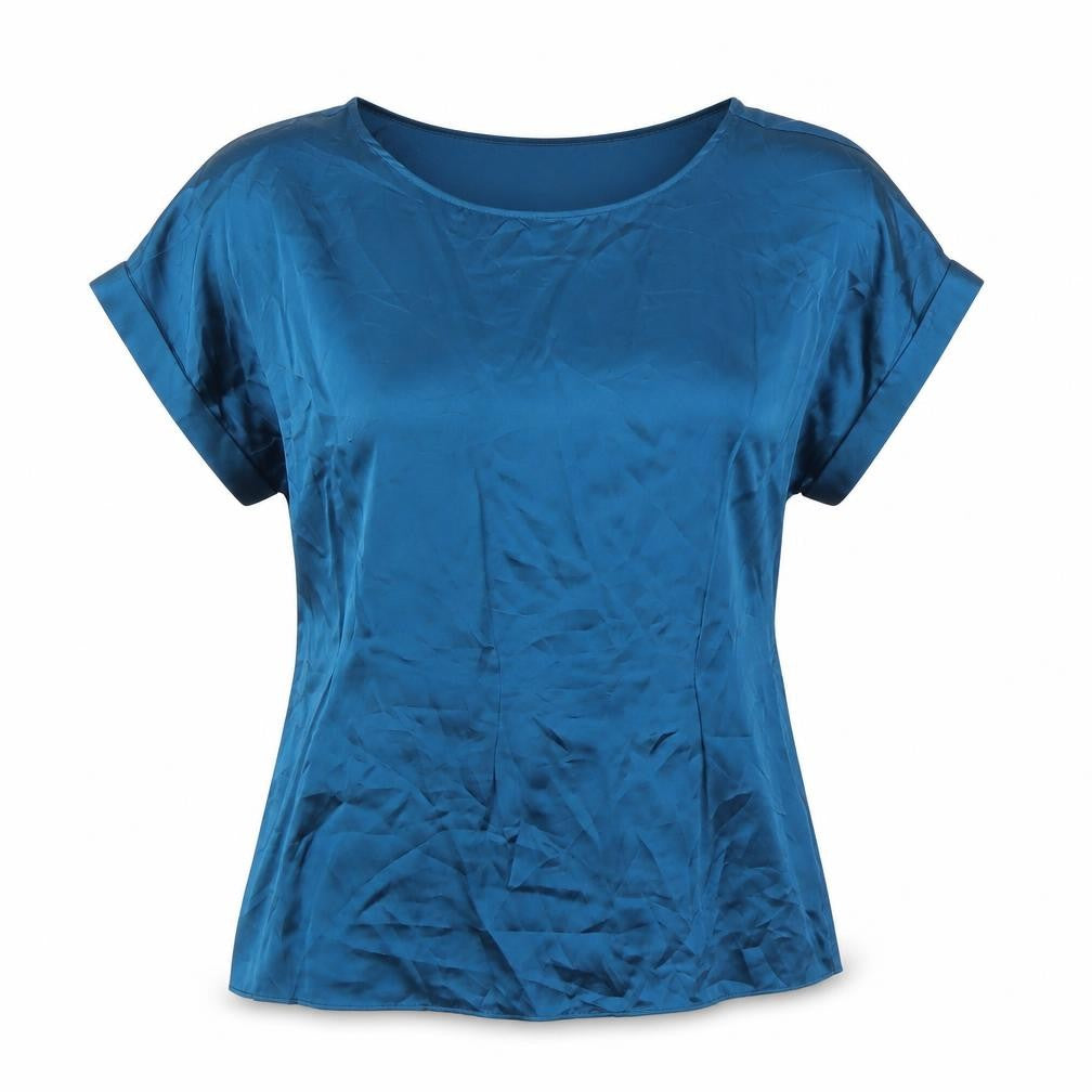 Womens UK Size 12 Marks and Spencer Blue Basic Blouse