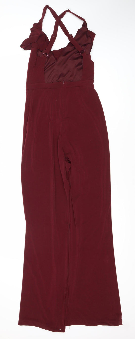 Bershka Women's Red Sleeveless Jumpsuit - Size S