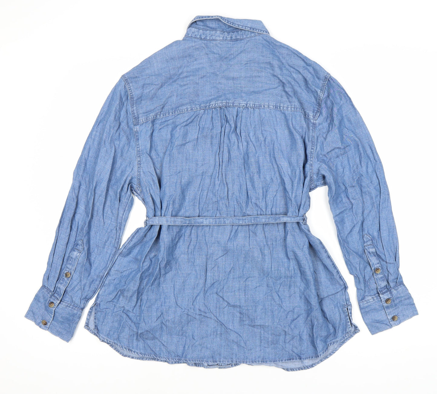 Womens UK Size 10 Marks and Spencer Blue  Button-Up