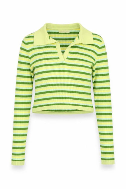 Womens UK Size 6 STR Green Cropped Blouse