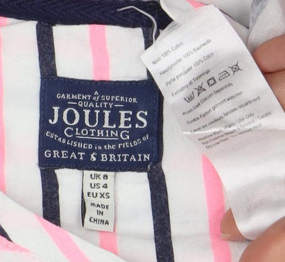 Womens UK Size 2XS Joules Multicoloured Basic T-Shirt