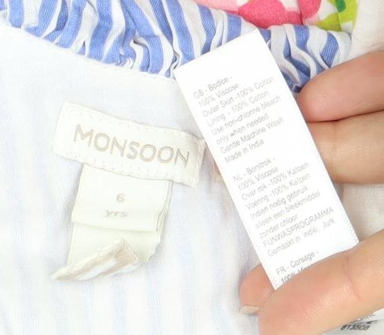 Monsoon Women's Multicoloured Floral A-Line Dress