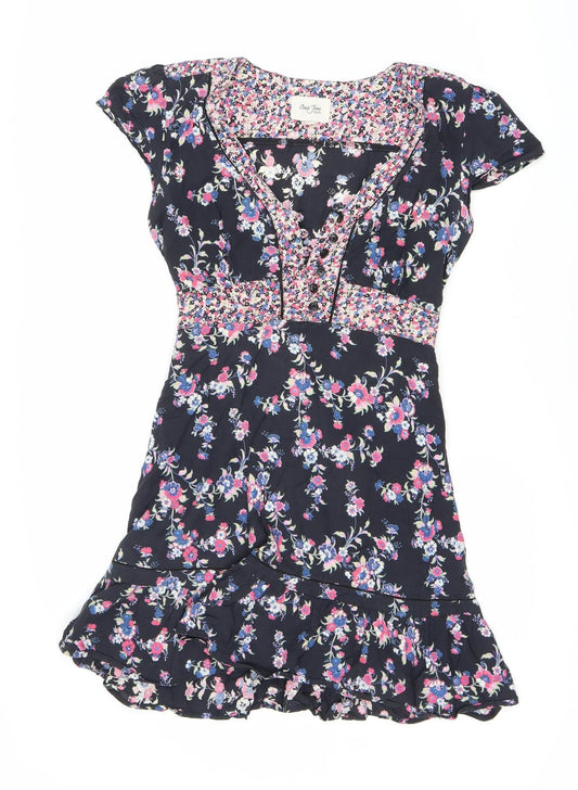 Oasis Women's Multicoloured Floral Dress Size 10