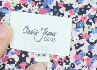 Oasis Women's Multicoloured Floral Dress Size 10