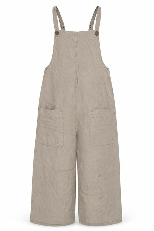 Womens UK Size 4 Pull & Bear One-Piece Brown Dungaree