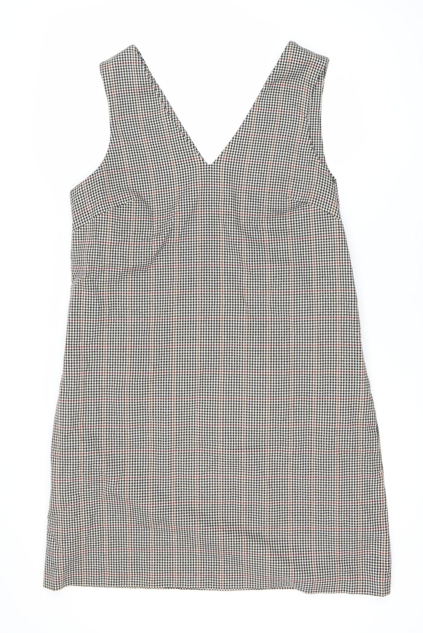 Next Women's Multicoloured Check V-Neck Dress 16